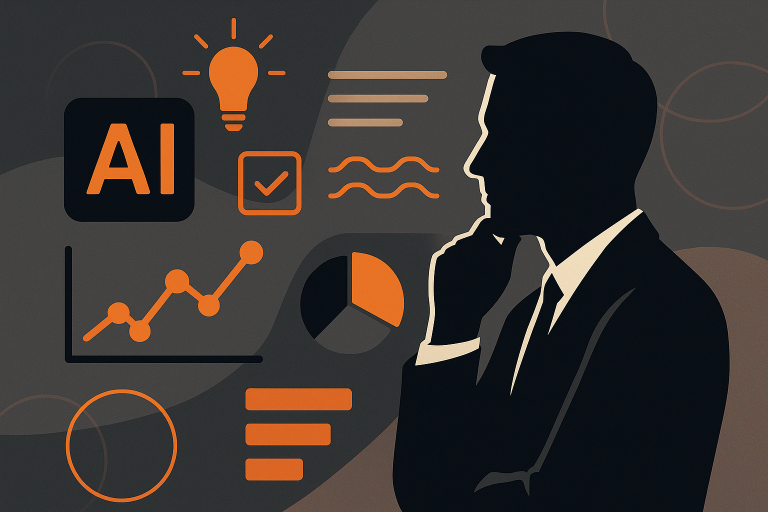 Symbolising clarity, decision-making, and the intersection of human leadership and emerging technology