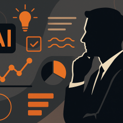 Symbolising clarity, decision-making, and the intersection of human leadership and emerging technology